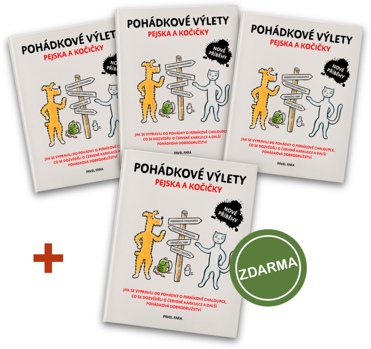 Pohádkové výlety pejska a kočičky (balíček knih 3+1)