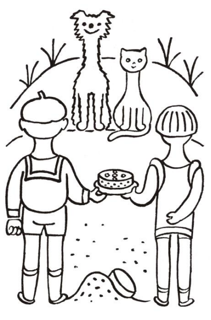 Jak si pejsek s kočičkou dělali k svátku dort 1