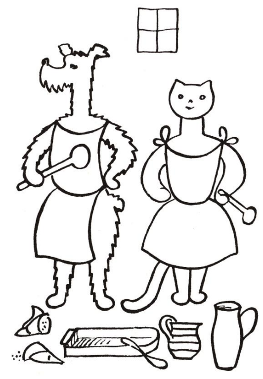 Jak si pejsek s kočičkou dělali k svátku dort 2